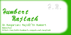 humbert majlath business card